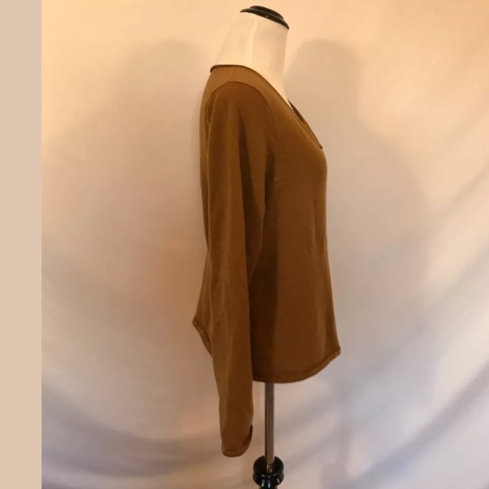 Eileen Fischer Merino Wool V-neck Sweater - Picture 3 of 6